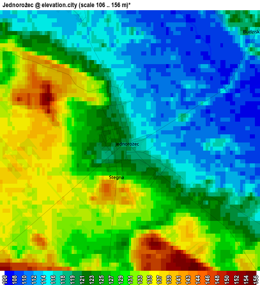 Jednorożec elevation map