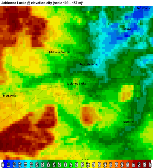 Jabłonna Lacka elevation map