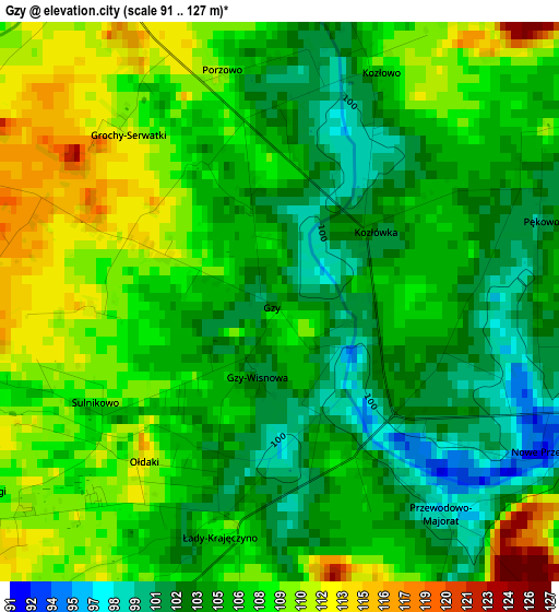 Gzy elevation map