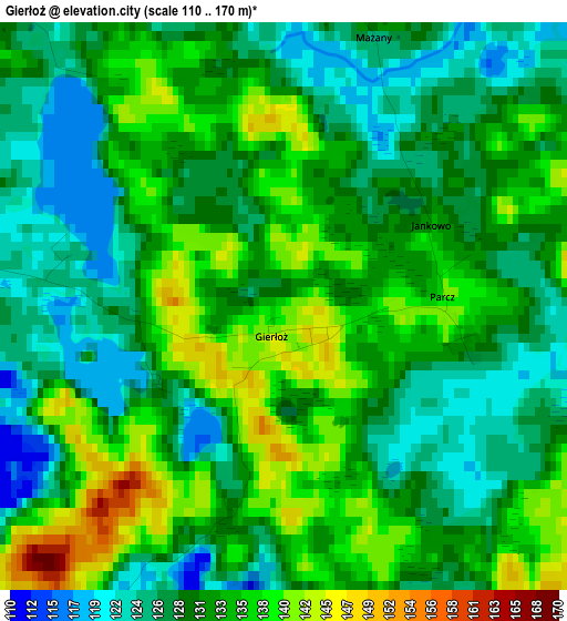 Gierłoż elevation map