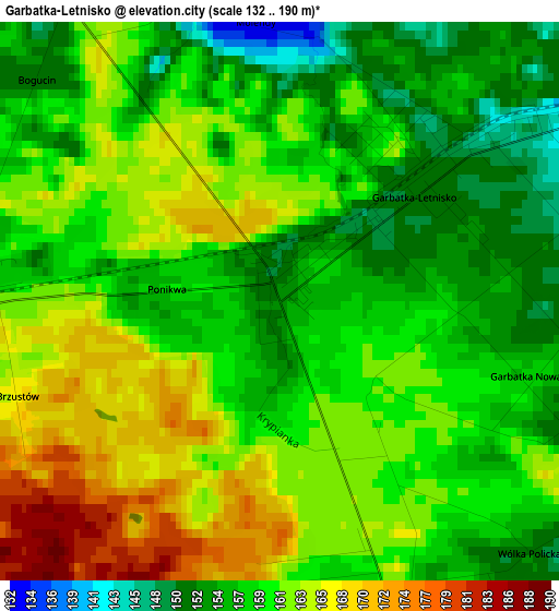 Garbatka-Letnisko elevation map