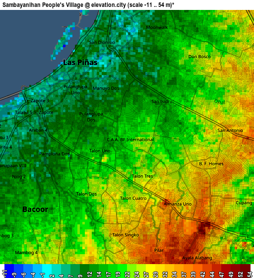 Sambayanihan People's Village elevation map