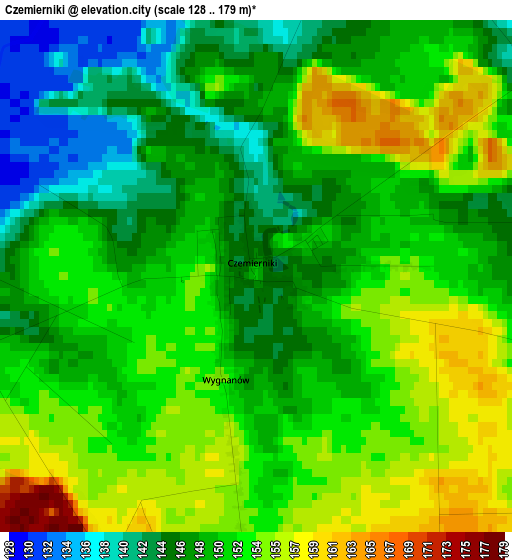 Czemierniki elevation map