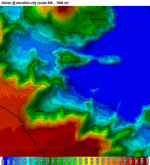 Harian elevation map