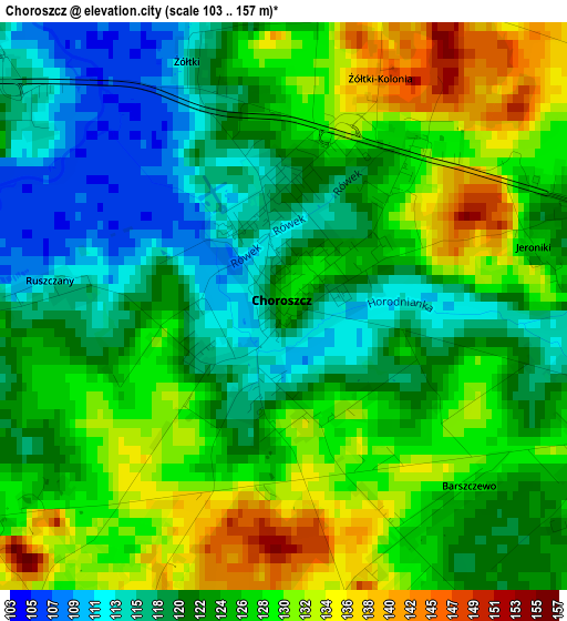 Choroszcz elevation map