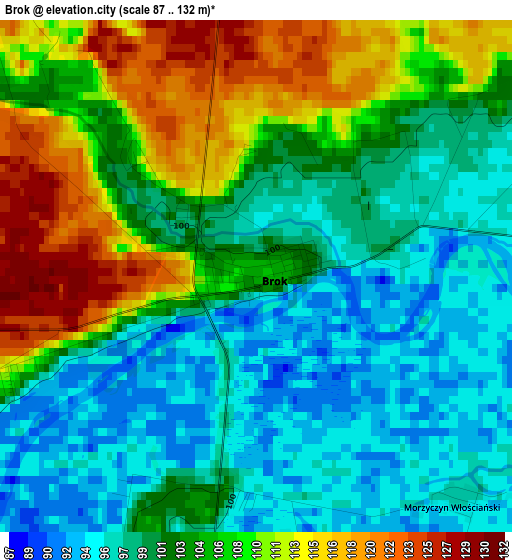 Brok elevation map