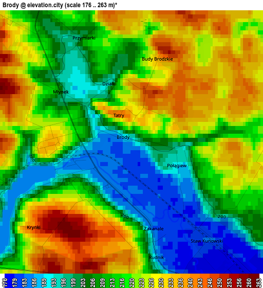 Brody elevation map