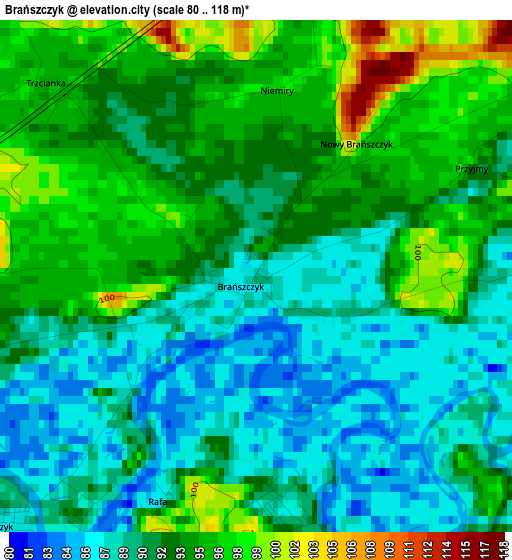 Brańszczyk elevation map