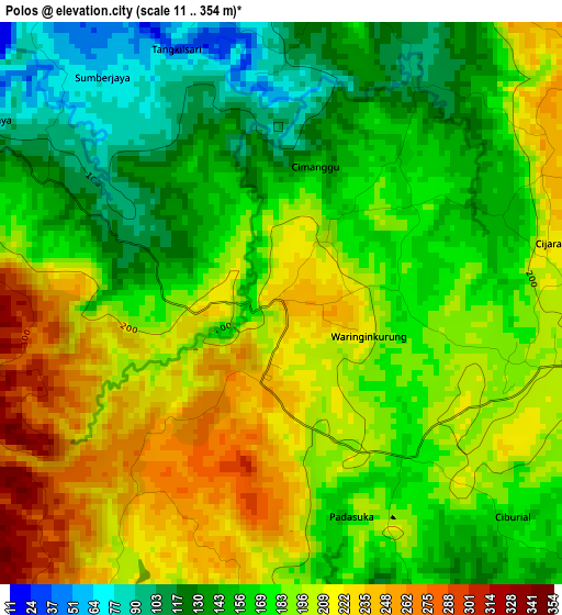 Polos elevation map