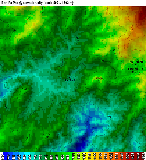 Ban Pa Pae elevation map