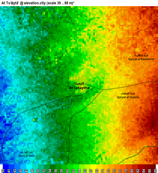 At Tuḩaytā’ elevation map