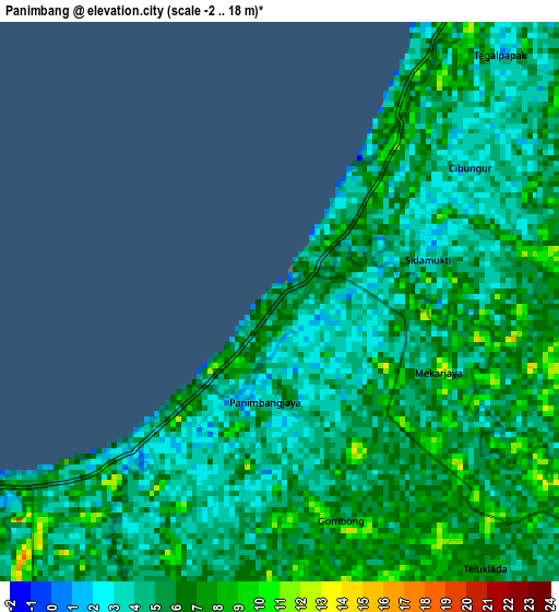 Panimbang elevation map