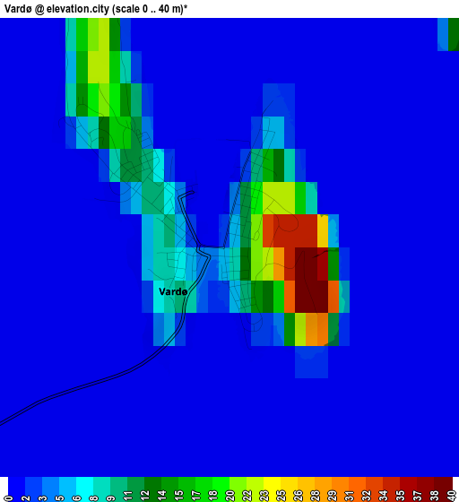 Vardø elevation map