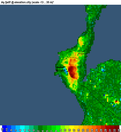 Aş Şalīf elevation map