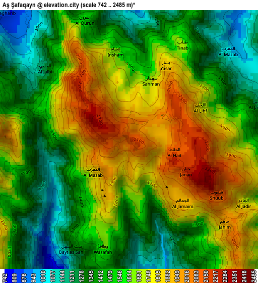 Aş Şafaqayn elevation map
