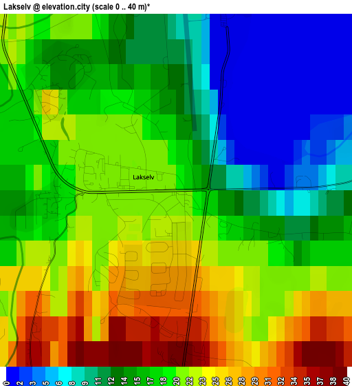 Lakselv elevation map