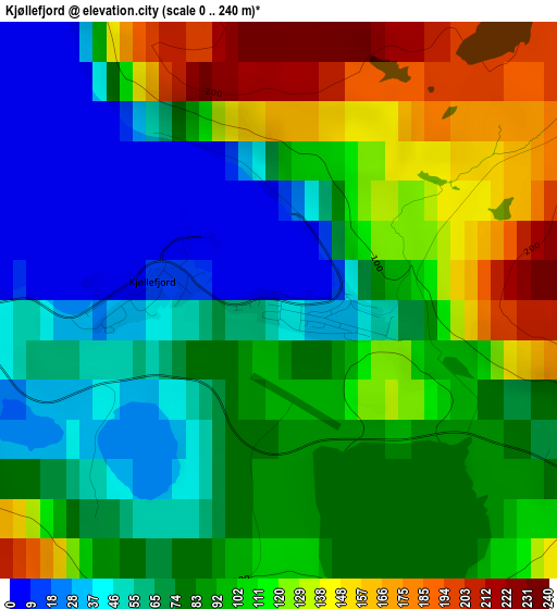 Kjøllefjord elevation map