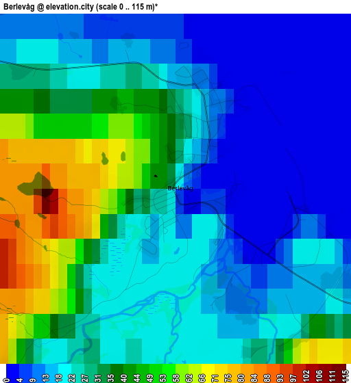 Berlevåg elevation map