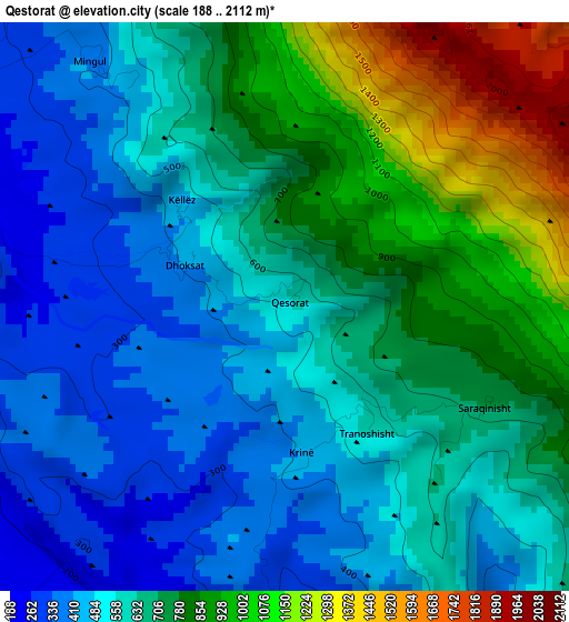 Qestorat elevation map