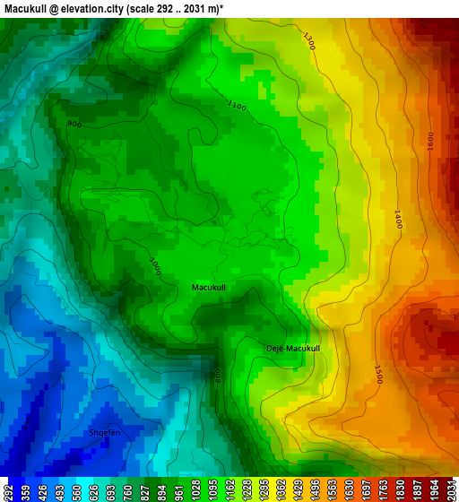 Macukull elevation map