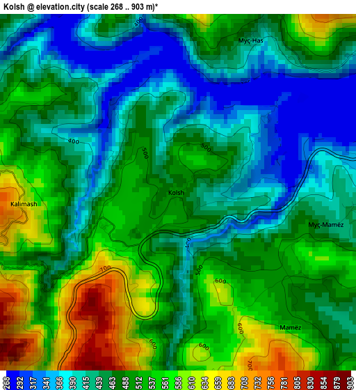 Kolsh elevation map