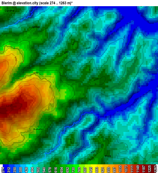 Blerim elevation map