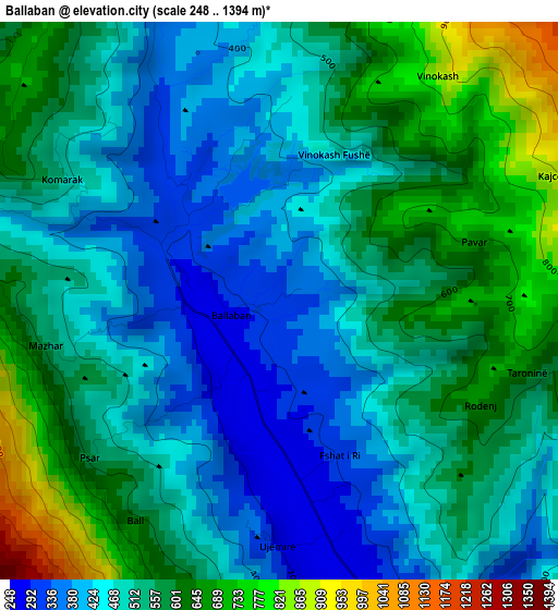 Ballaban elevation map