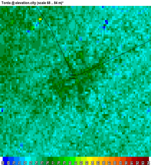 Torda elevation map