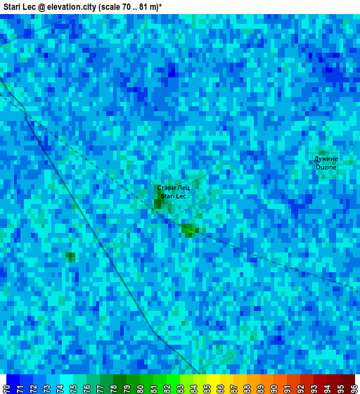 Stari Lec elevation map