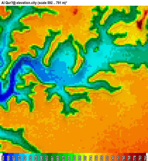 Al Qurḩ elevation map