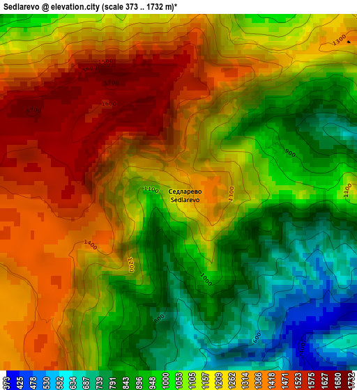 Sedlarevo elevation map