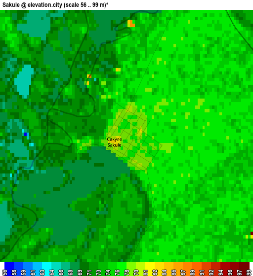 Sakule elevation map