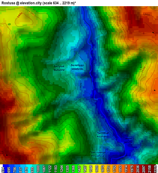 Rostusa elevation map