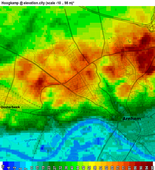 Hoogkamp elevation map