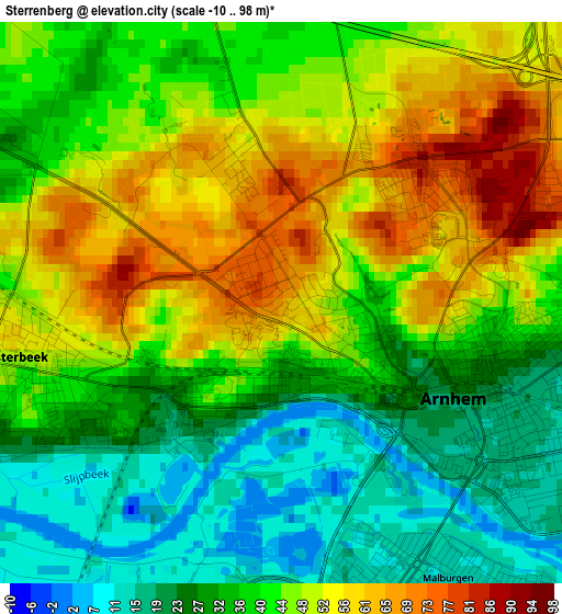 Sterrenberg elevation map