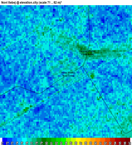 Novi Itebej elevation map