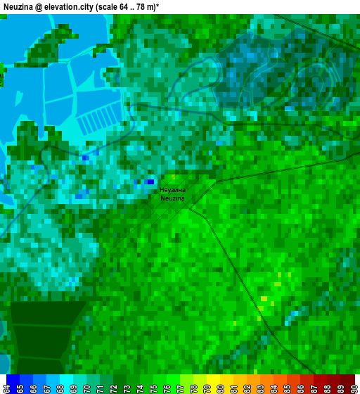 Neuzina elevation map