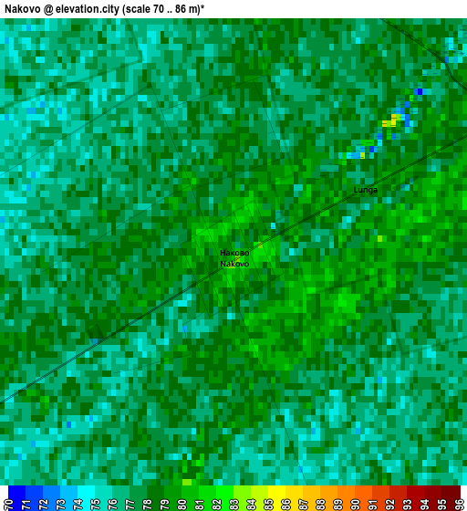 Nakovo elevation map