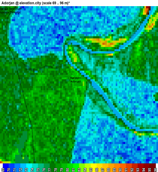 Adorjan elevation map