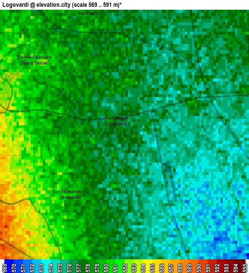 Logovardi elevation map