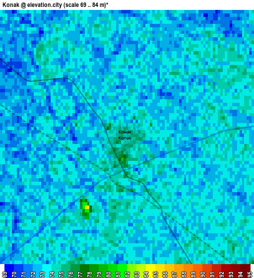 Konak elevation map