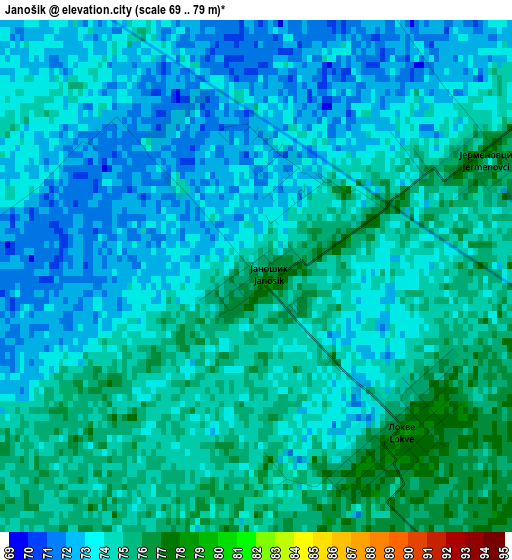 Janošik elevation map