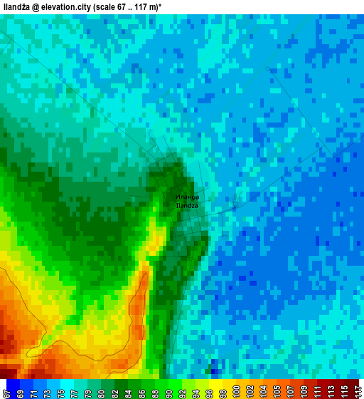 Ilandža elevation map