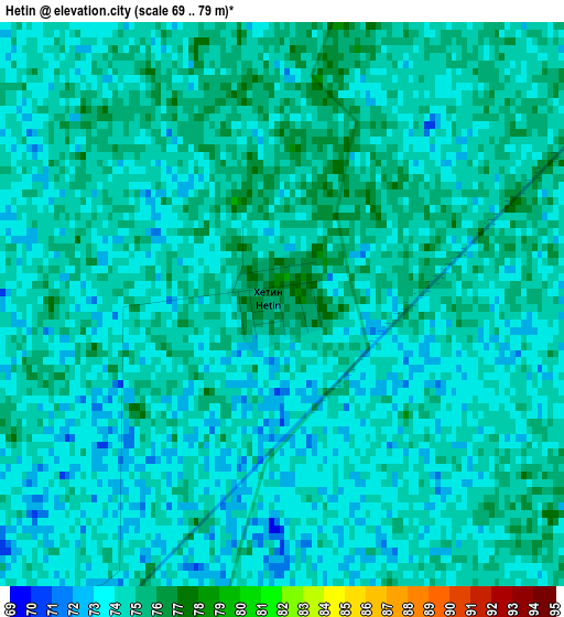 Hetin elevation map