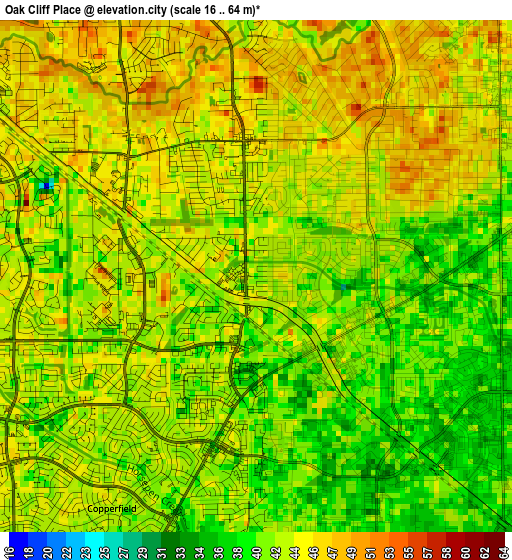 Oak Cliff Place elevation map