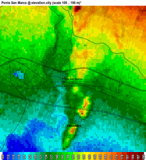 Ponte San Marco elevation map