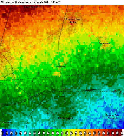 Vidalengo elevation map