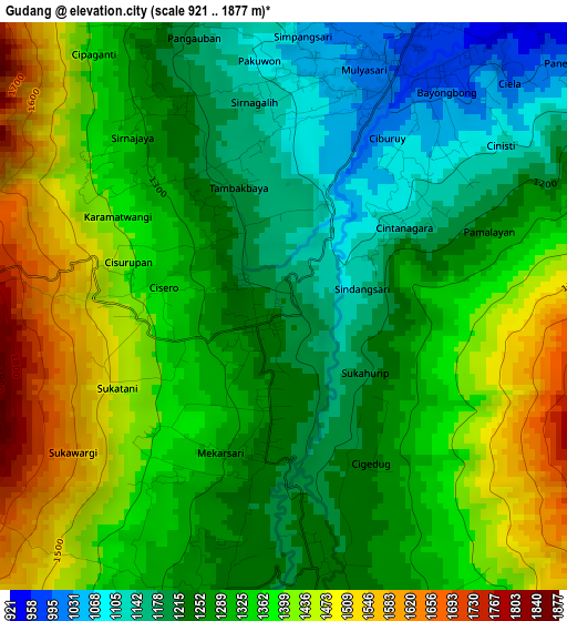 Gudang elevation map