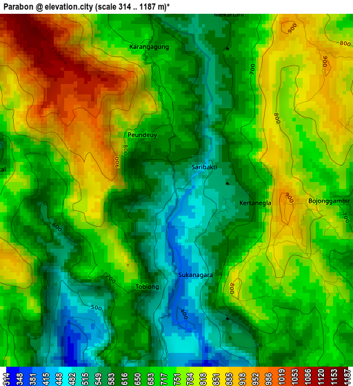 Parabon elevation map