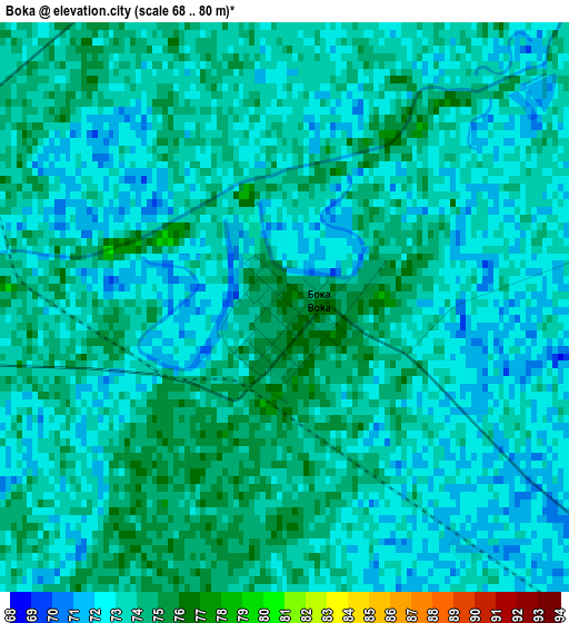 Boka elevation map